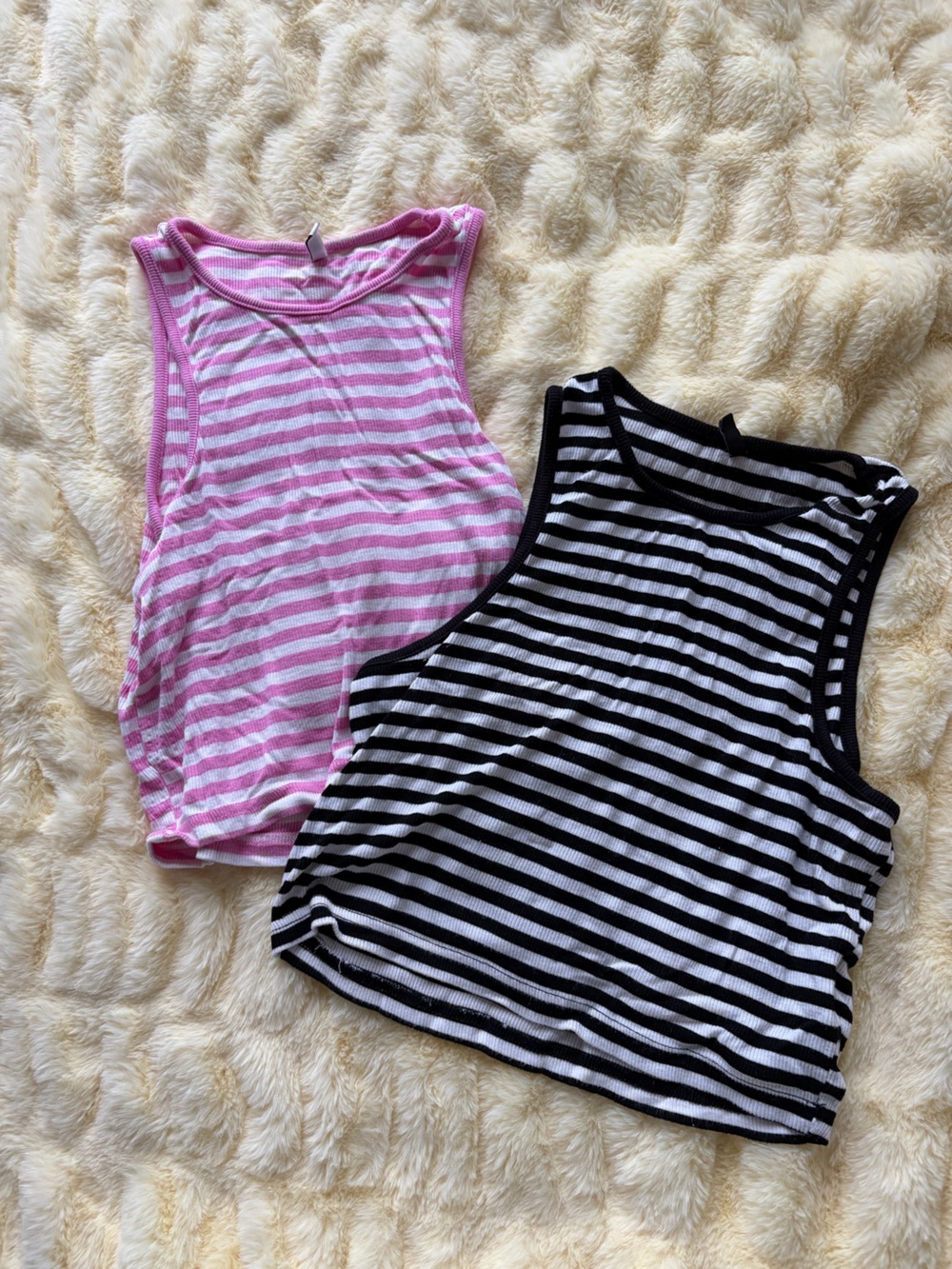 2 stripped tank tops